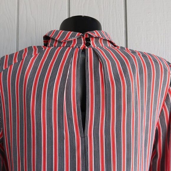 DR2 Striped Long Sleeve Button Down Blouse - Picture 4 of 13